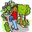 Walking in the Park Clipart