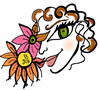 Flower Face Clipart