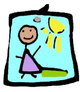 Child Drawing Stick Figure Clipart