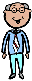 Stick Figure Man in Tie Clipart