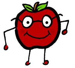 Stick Figure Apple Clipart