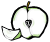 Sliced Green Apple Clip Art