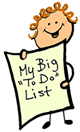 Stick Figure Holding 'To Do' List Clip Art