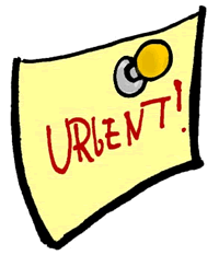 'Urgent' Note Clipart