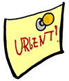 'Urgent' Note Clip Art