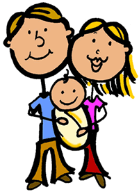 Stick Figure Family Clipart