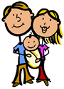 Stick Figure Family Clip Art