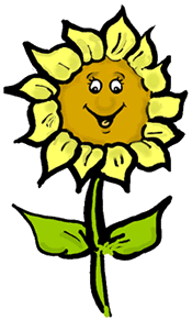 Happy Sunflower Clipart