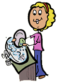 Stick Figure Washing Dishes Clipart