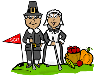 Pilgrim Golfers Clipart