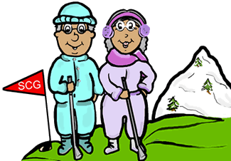 Winter Golfers Clipart