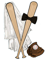 Baseball Bats Wedding Clipart