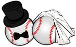 Baseball Bride & Groom Clipart