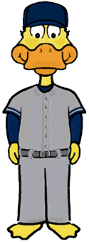 Duck Baseball Player Clipart