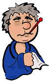 Man with the Flu Clip Art