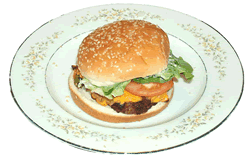 Hamburger on Plate