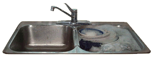 Sink with Dirty Dishes