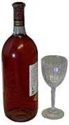 Bottle of Wine with Wine Glass